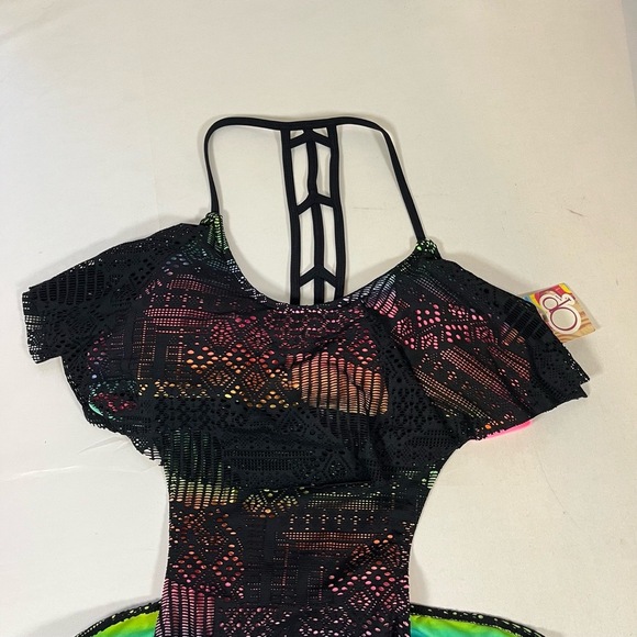 Op Ocean Pacific Girls Eyelet Lace One Piece Swimsuit XL - Picture 6 of 8